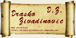 Draško Živadinović vizit kartica
